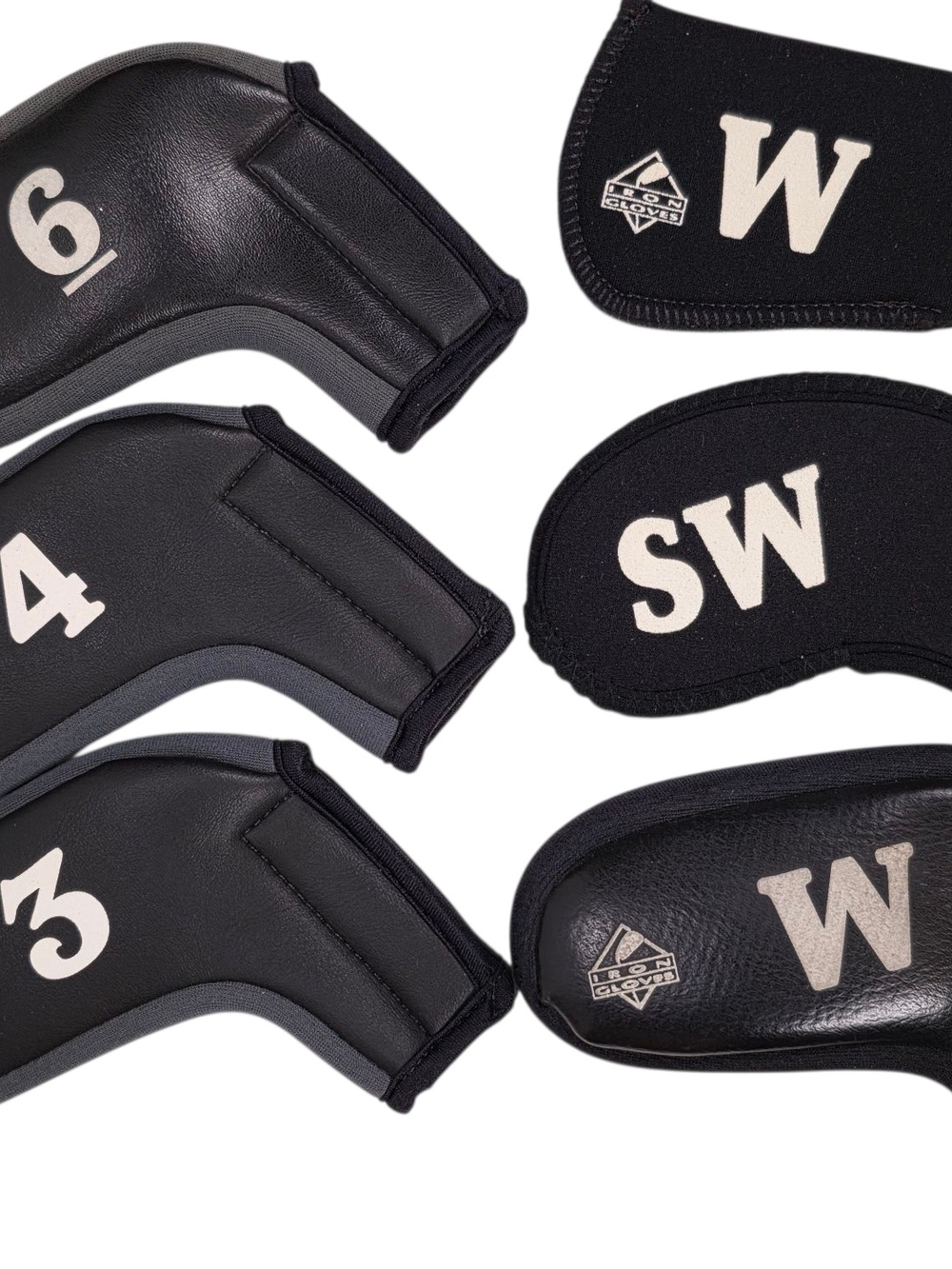 Iron Gloves Covers Black Neoprene , Set of 6